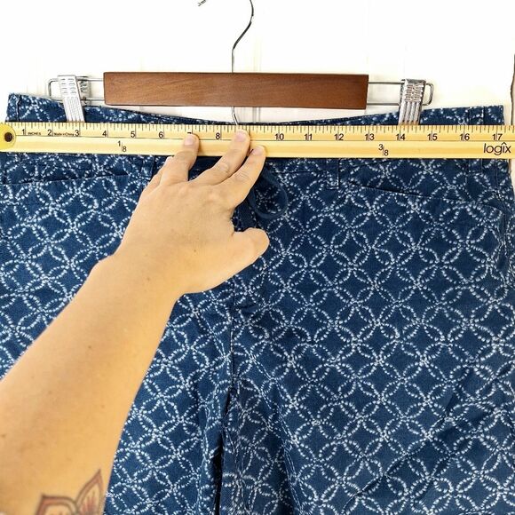 LRL Ralph Lauren 100% Cotton Geometric Circles Denim Drawstring Shorts Sz 10 - Picture 7 of 9